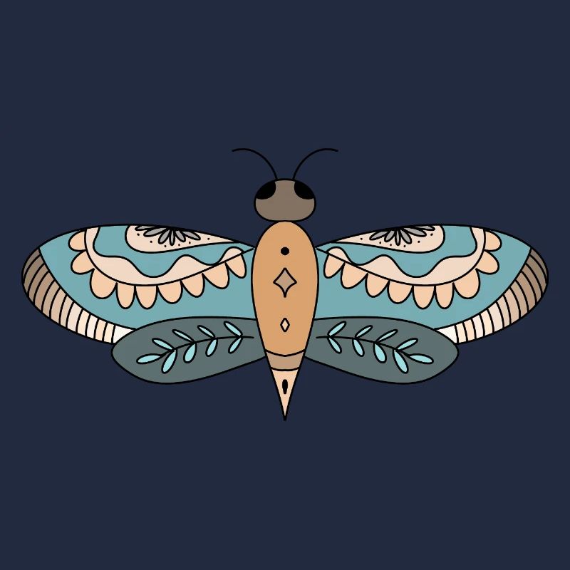 Floral Moth Mandala