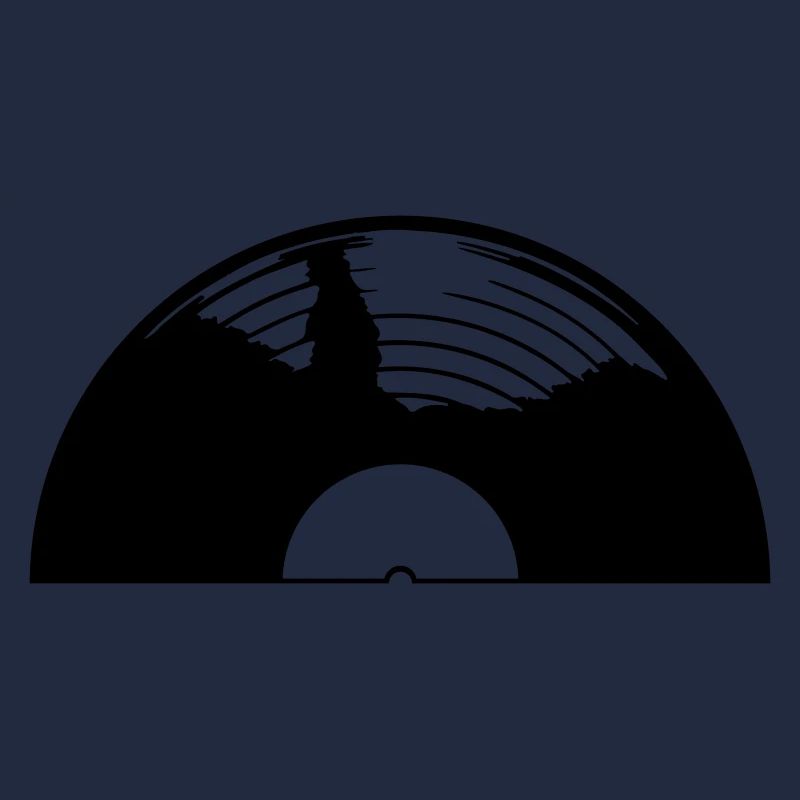 Retro halbe Vinyl Schallplatte