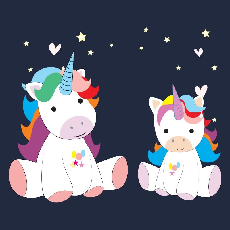 zwei süße Einhörner