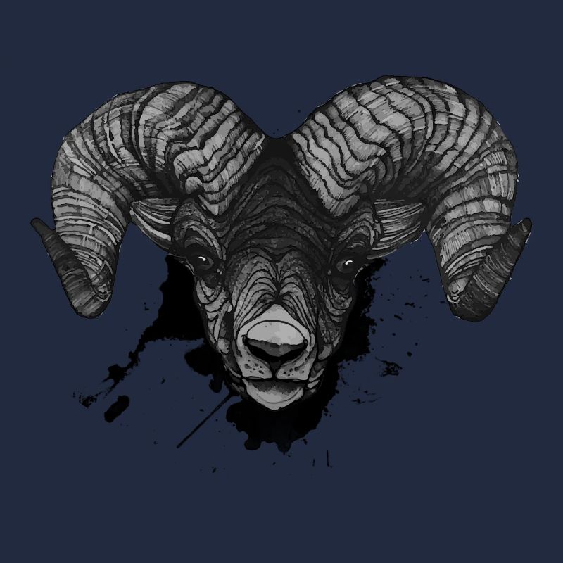 Widder Steinbock Kopf Art Dickkopf