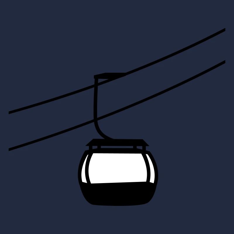 eine einzelne gondelbahn seilbahn gondel winter ur