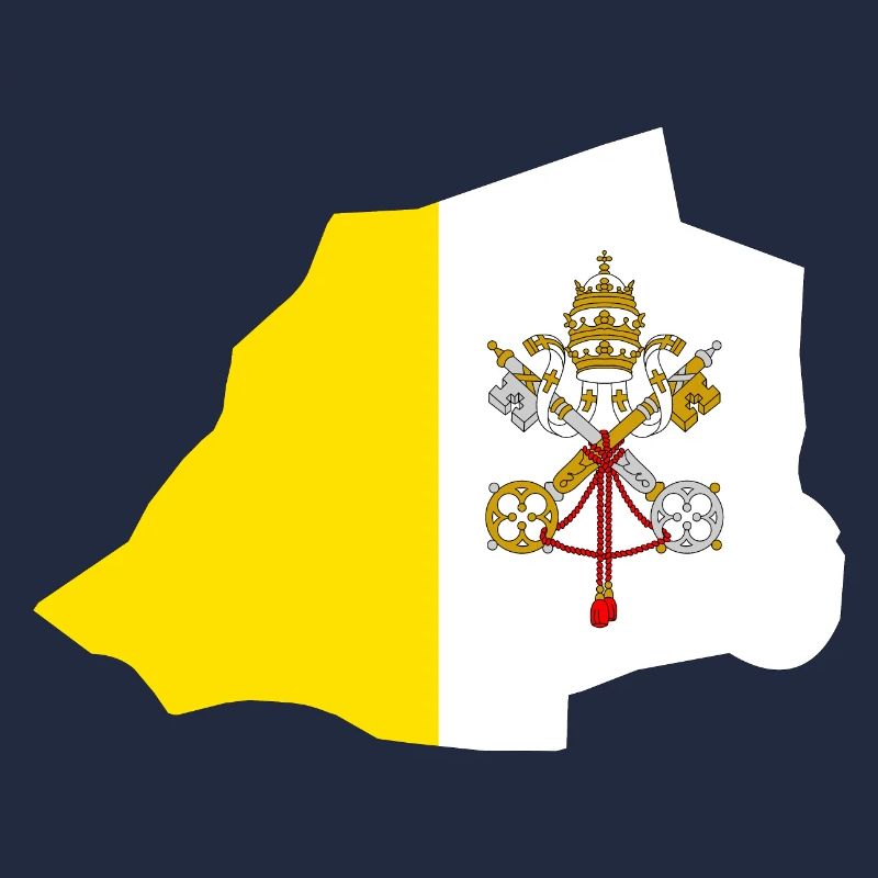 Drapeau de la Cité du Vatican Carte Drapeau
