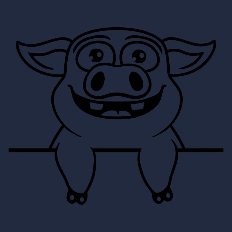 Drôle de bande dessinée de cochon d’écurie