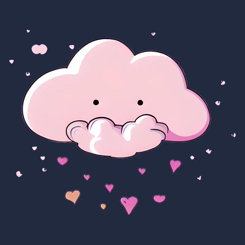 Cute Cloud Raining Hearts