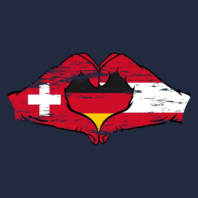 Switzerland Austria Germany Hands Herzused