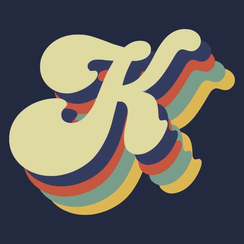 Retro-K-Buchstabe