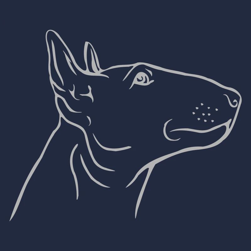 Tête de Bull Terrier de profil