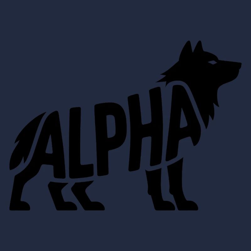 Alpha - Logo de loup motivant