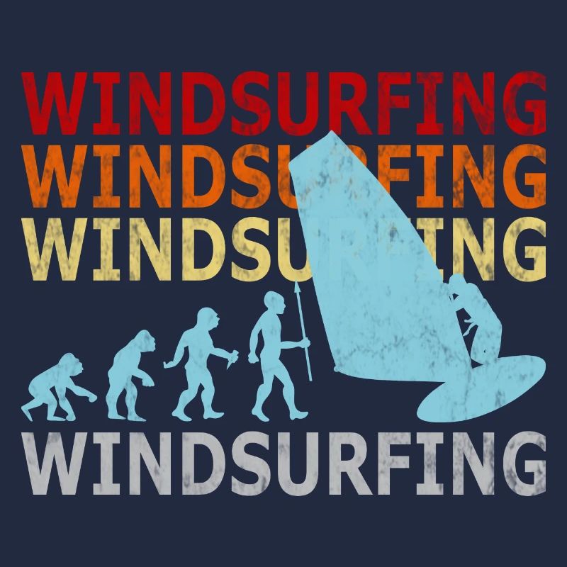 Retro Vintage Windsurfer Evolution Windsurfing