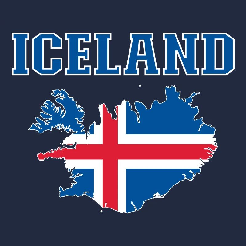 Iceland Flag Map