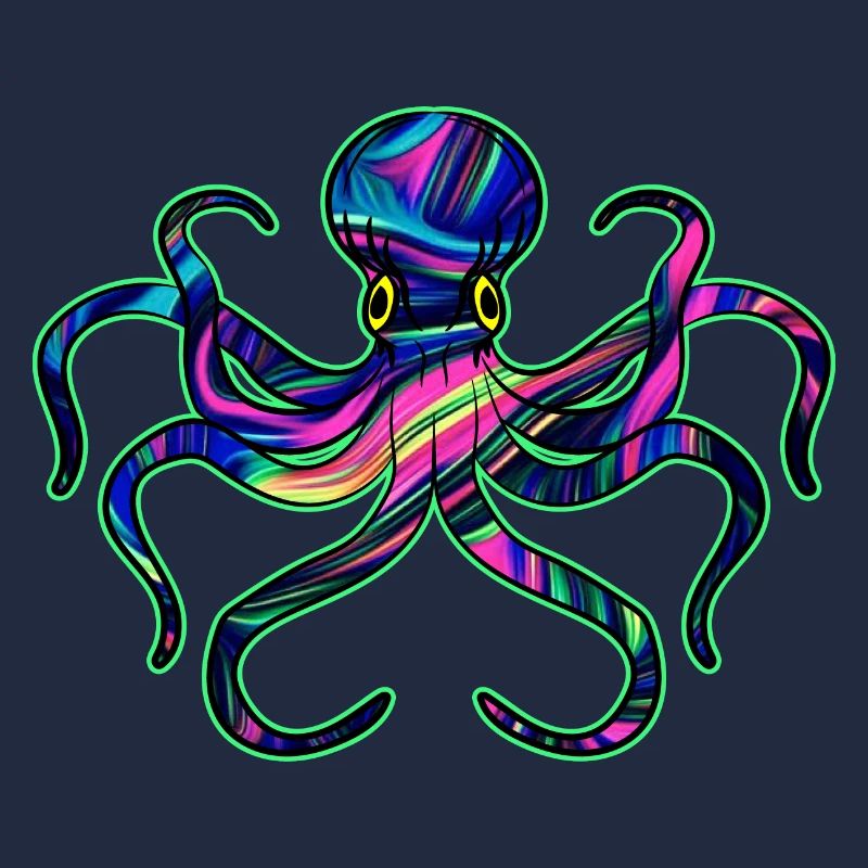 Octopus fluorescent by The Manzanita's