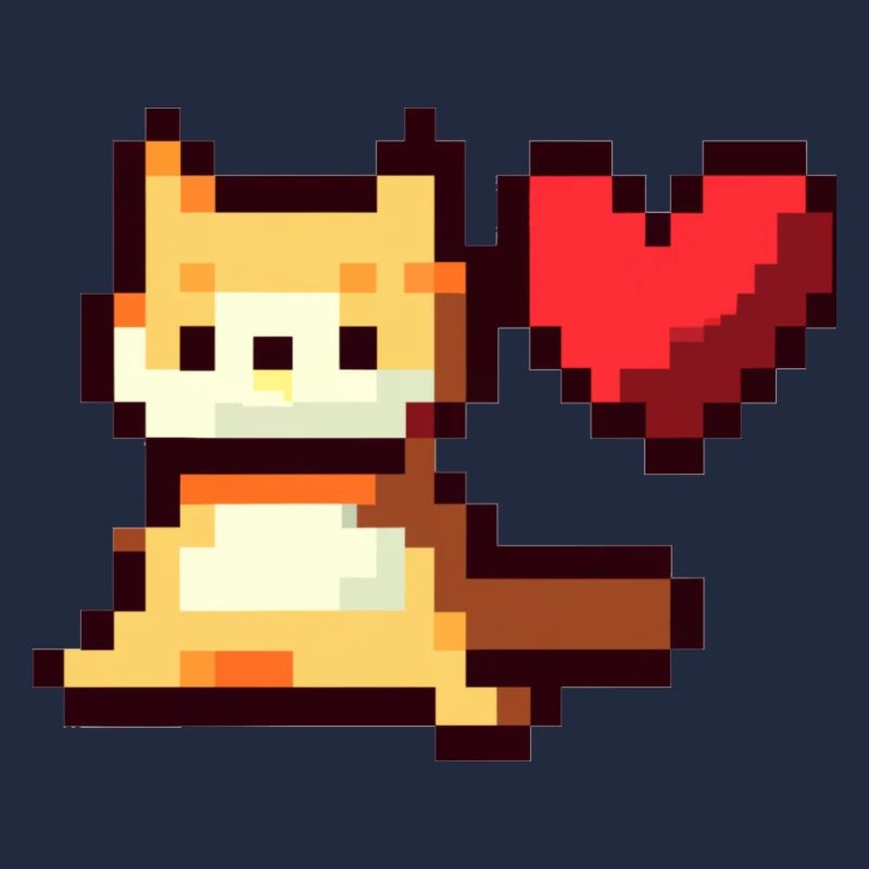 Pixelart, Chat avec cœur