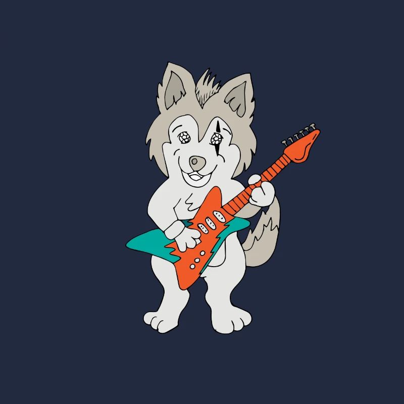 Guitare à chien Husky