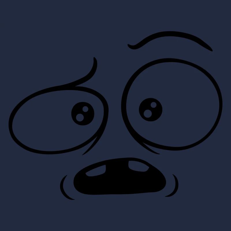 Verwirrtes skeptisches Comic Gesicht