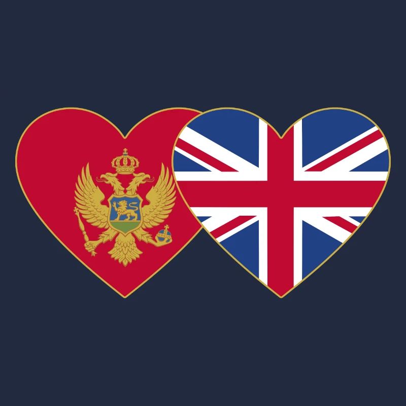 Monténégro Angleterre Drapeau