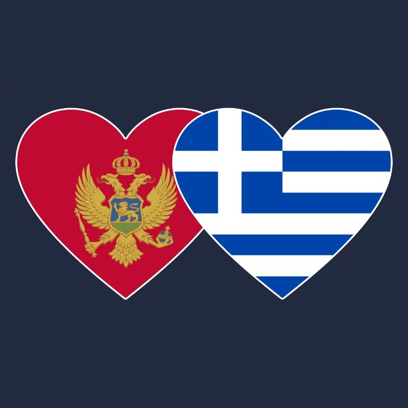 Monténégro Grèce drapeau