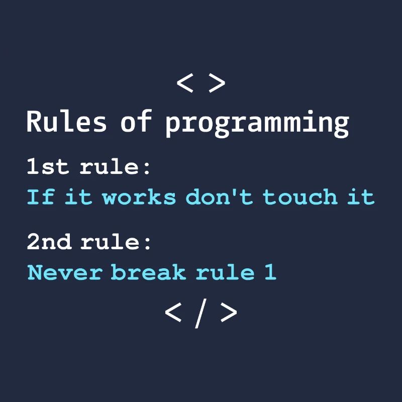 Rules of programming