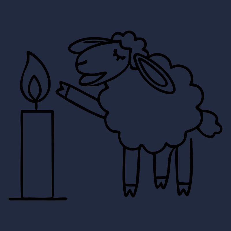 mouton chantant avec bougie Noël