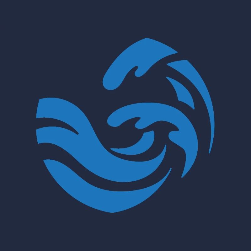 simple blue wave design