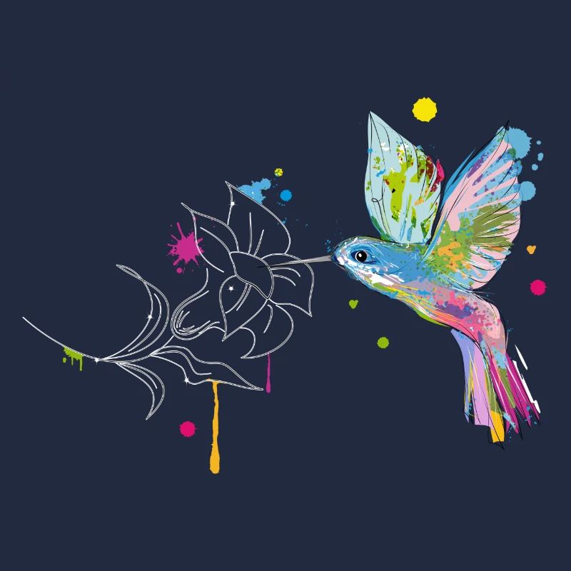Un colibri et une fleur