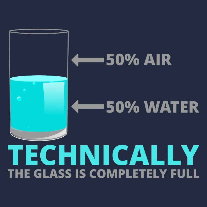 Technically the glass is completely full