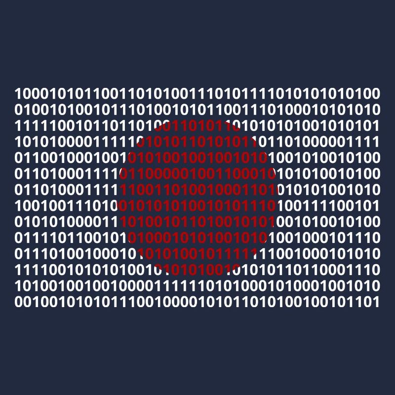 Japan Flagge Zahlen Binärcode Byte Bit Code