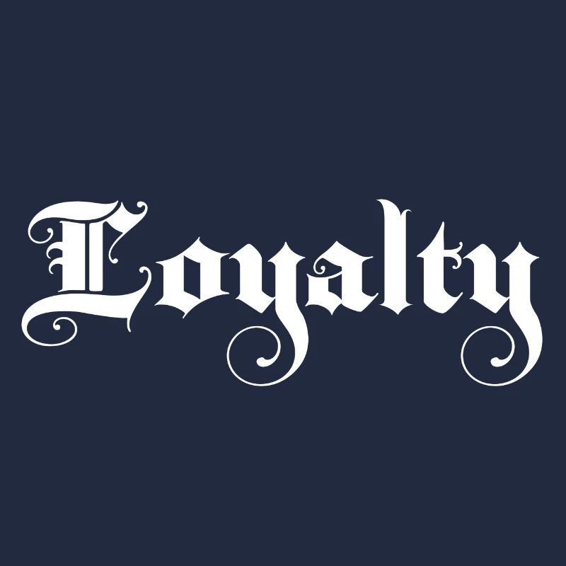 Loyalität Loyalty Fancy Script Geschenk