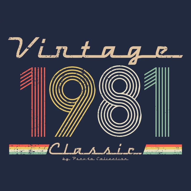 Vintage Classic 1981 Pseudo Retro Geburtsjahr