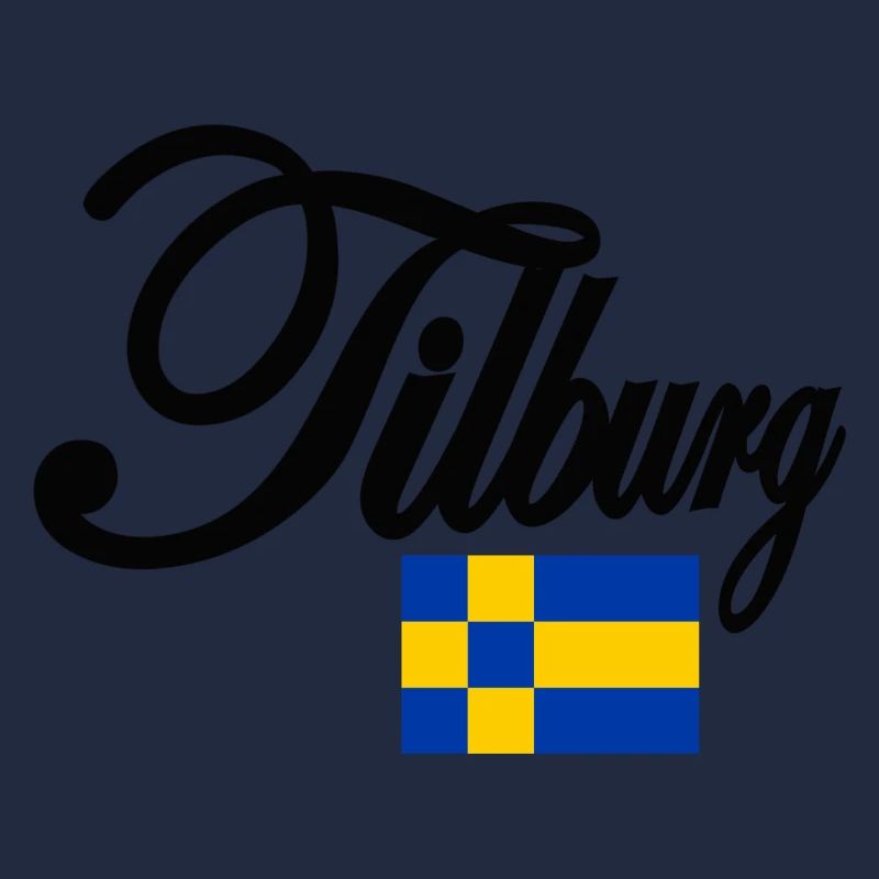 Tilburg avec le jaune bleu de drapeau