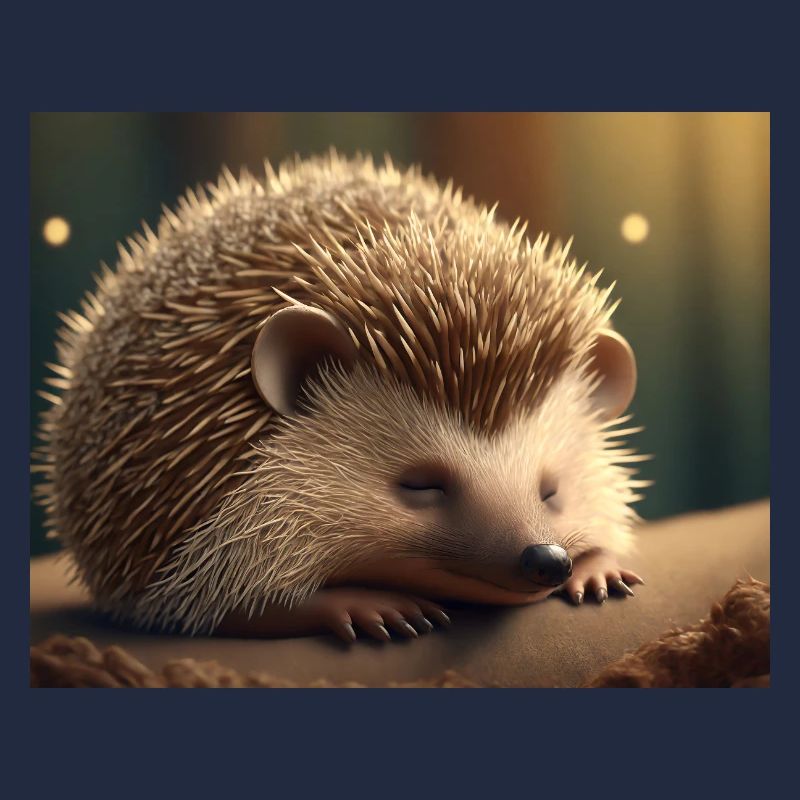 Niedliche Tiere im Winterschlaf – Igel