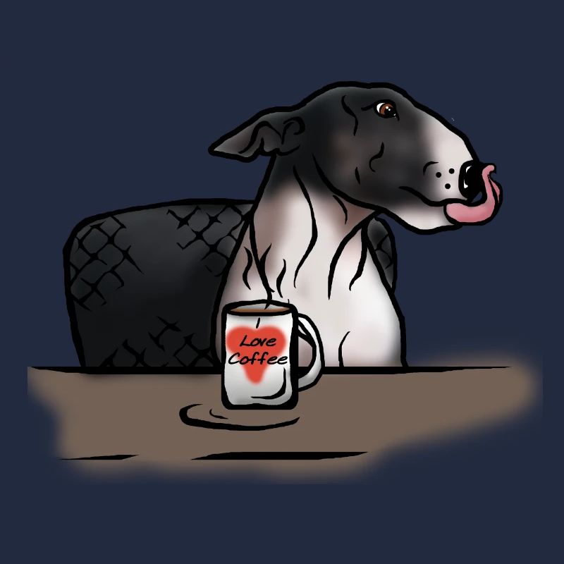 Bull Terrier « J’aime le café »
