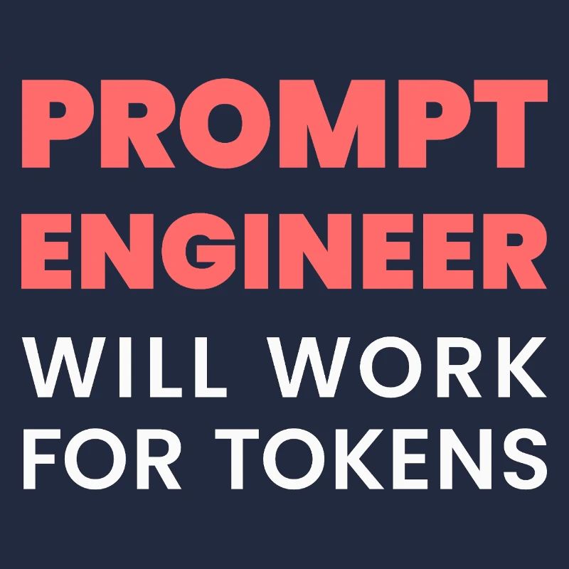 Prompt Engineer Will Work for Tokens Funny Men K