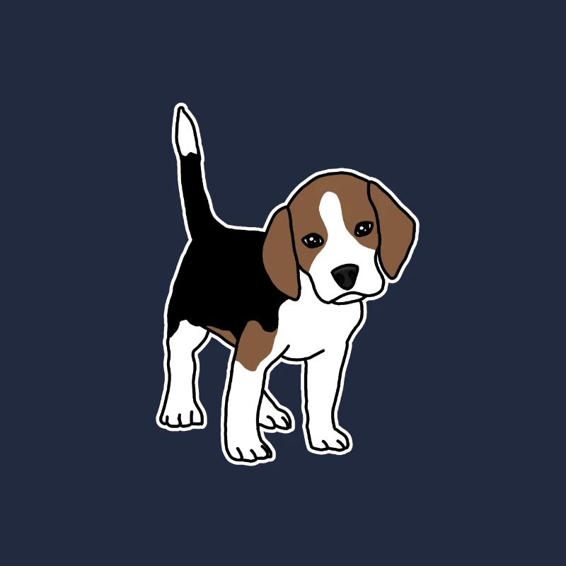 Beagle, Welpe, Hund, süß. Comic