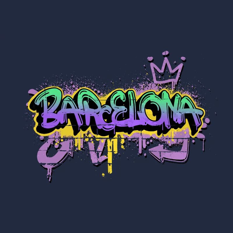 Barcelone Espagne City Graffiti Spray Sprayer