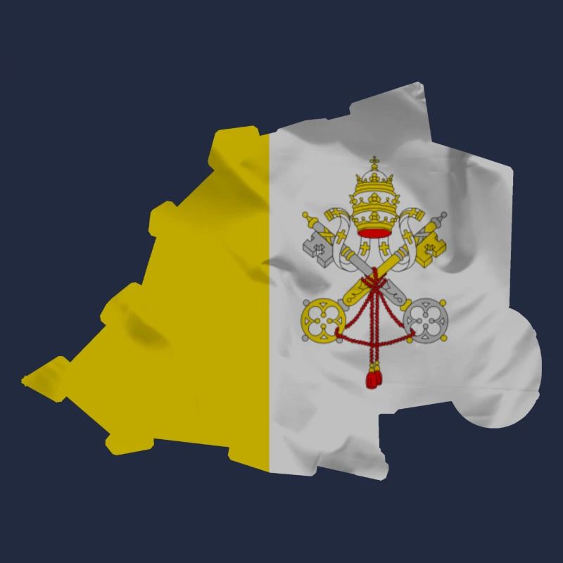Drapeau de la Cité du Vatican en forme de pays