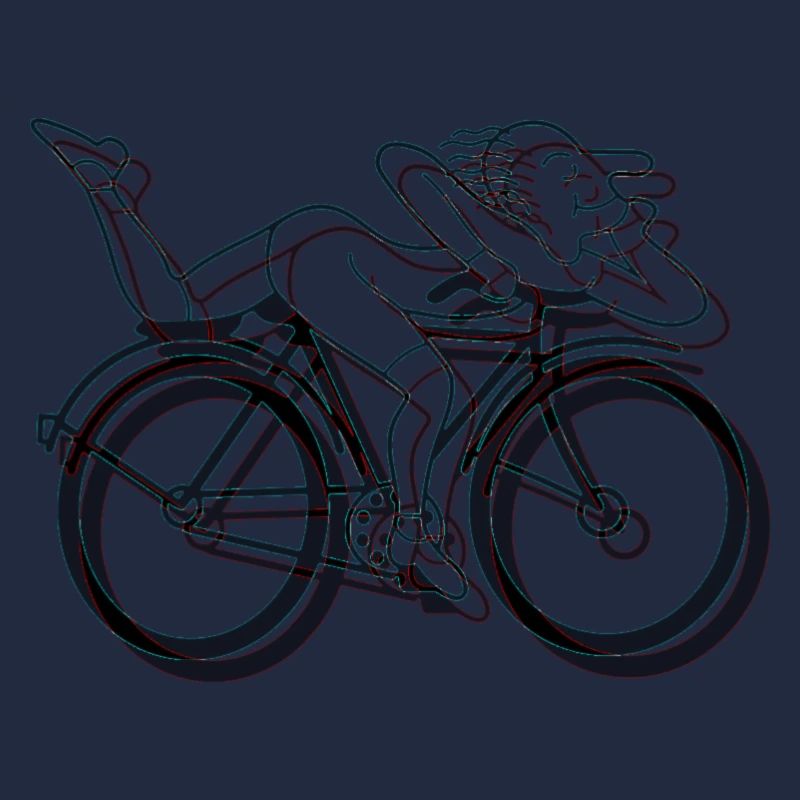 LSD Bicycle Days Psychedelic 3D Glitch Anaglyph