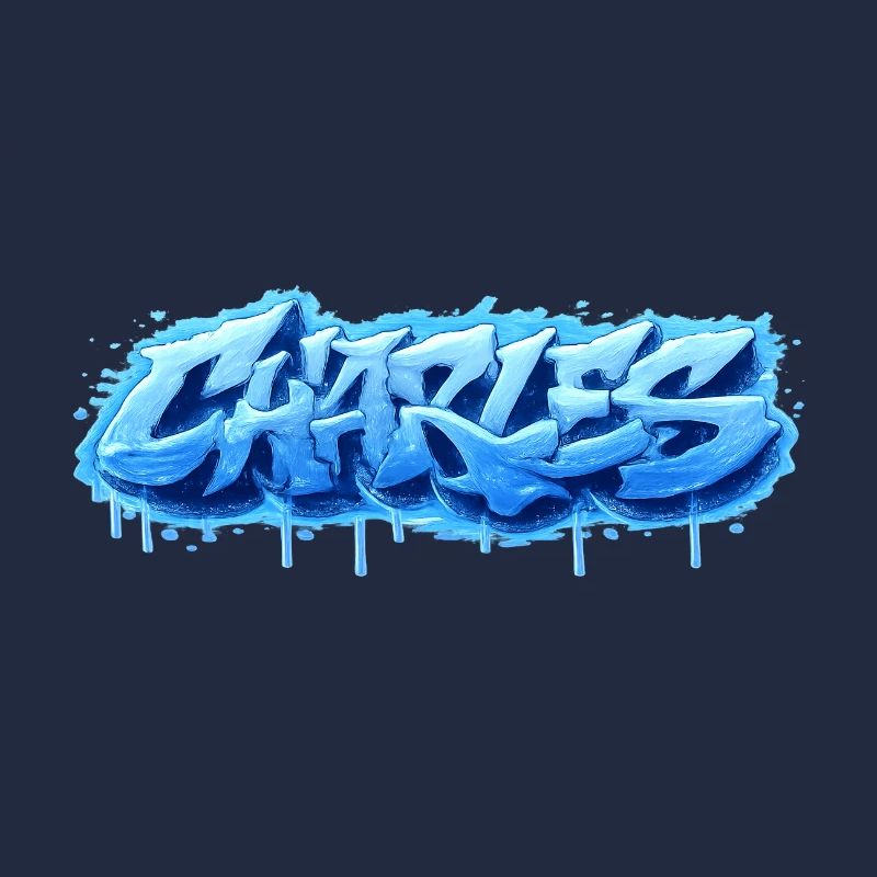 Graffiti  Charles Prénom cadeau idéal imprimable 