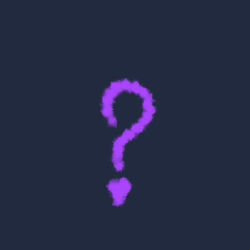 Conception des points d’interrogation violet