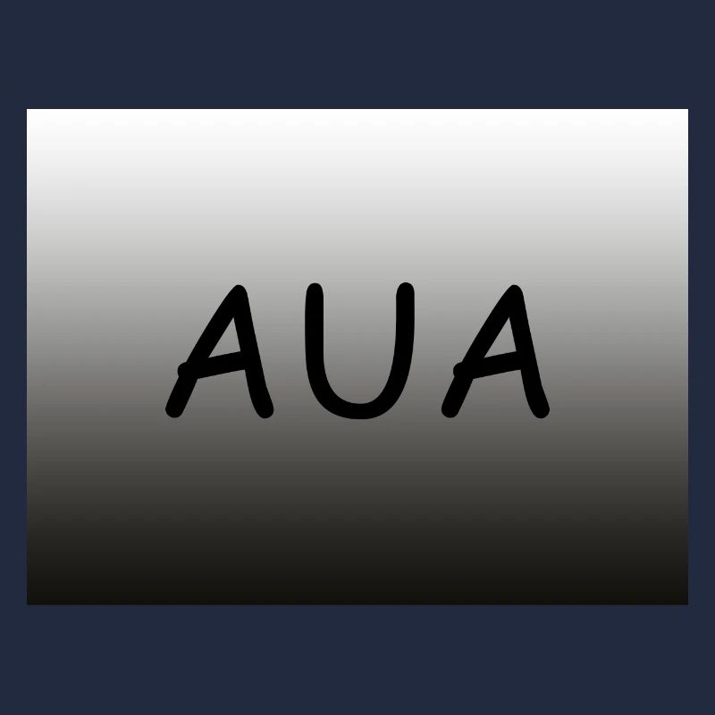 Lettering Aua horizontal with gradient