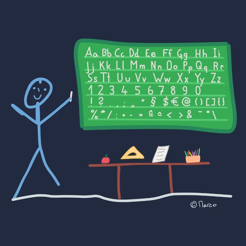 Enseigner la langue d'écriture stickman