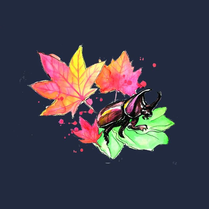 Hirschkäfer im Herbst