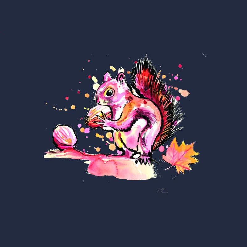 Squirrel while feeding