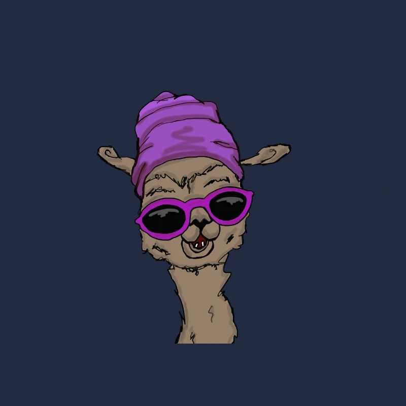 Lama mit Mütze