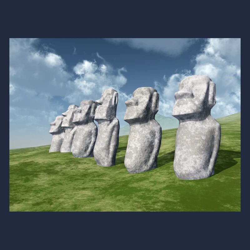 Statues Moai sur l’île de Pâques