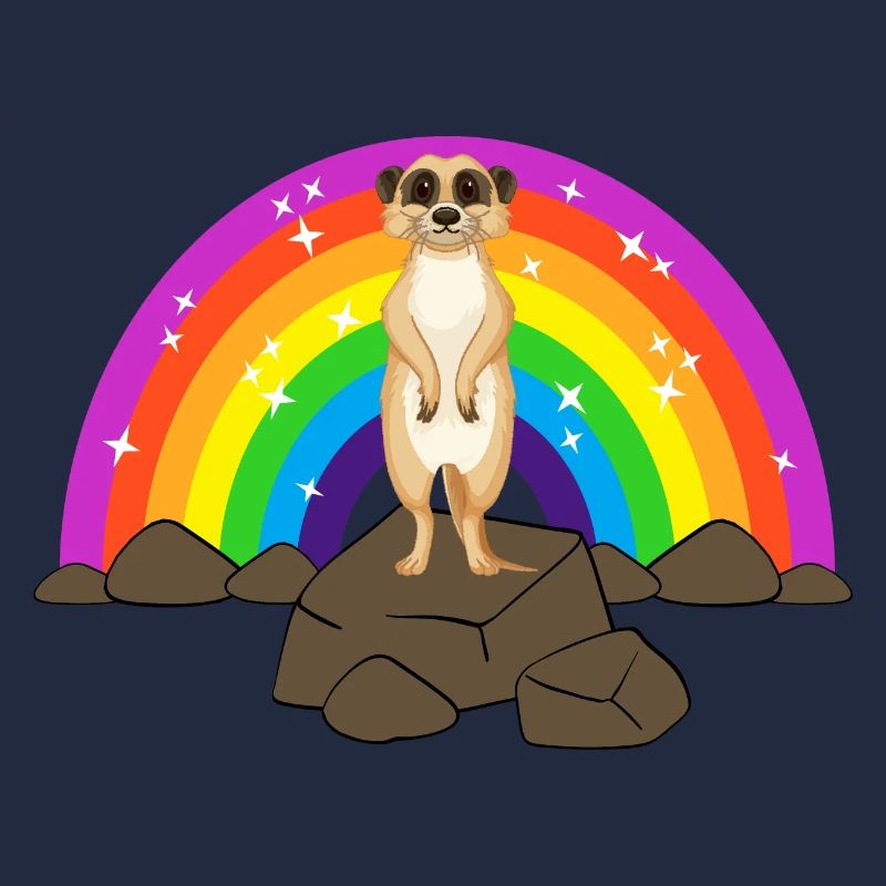 Kidcore Regenbogen Erdmännchen Steine Geschenk