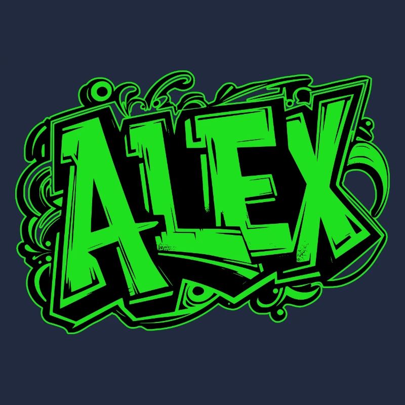 Alex Nom Graffiti Vert