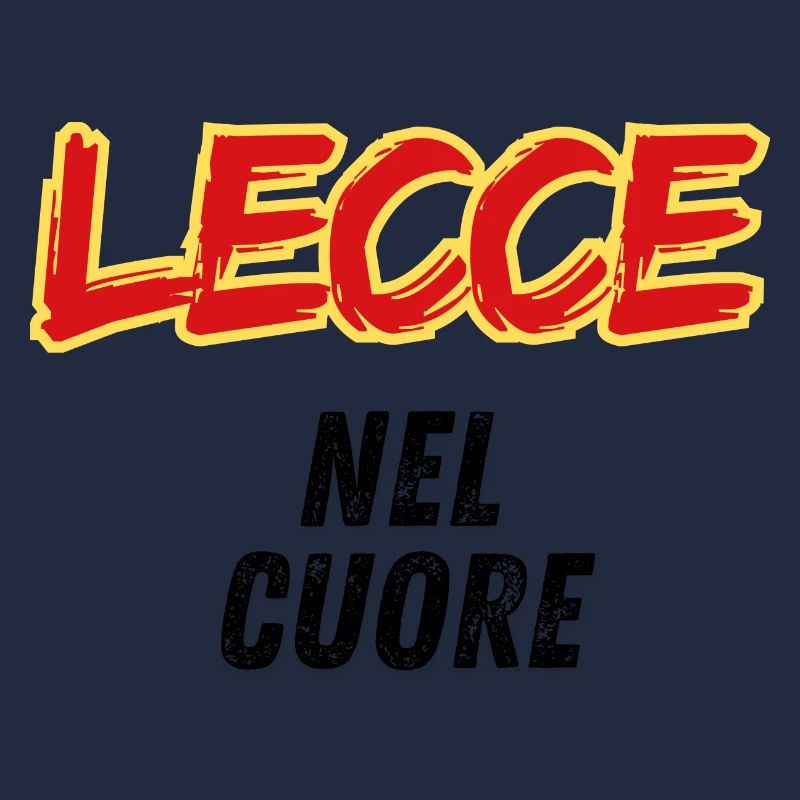 Lecce Jaune Rouge dans le Cœur