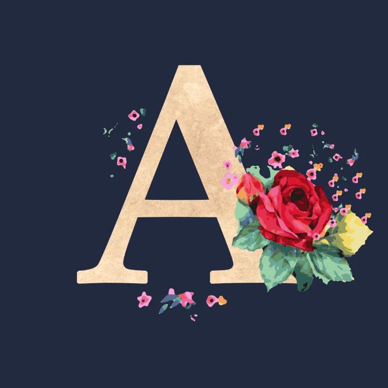Letter initial letter A initials roses
