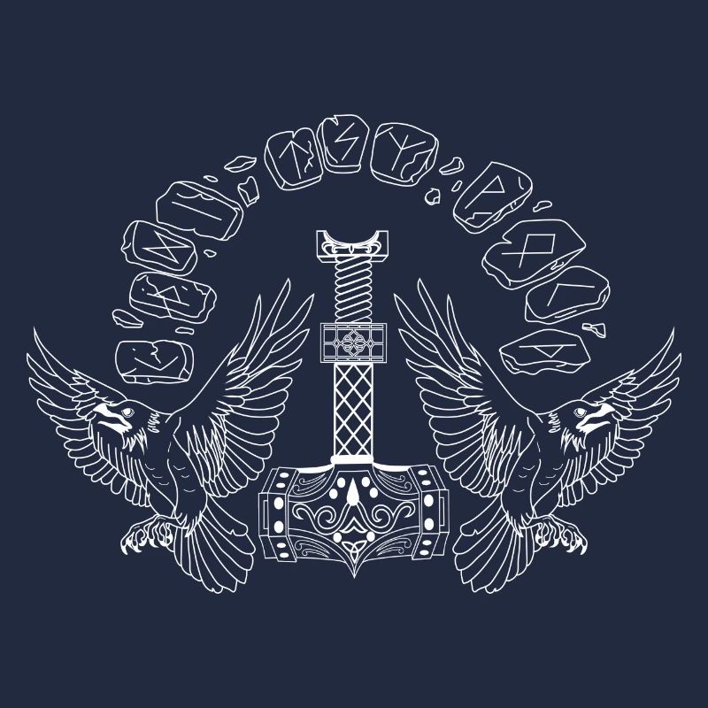 Viking Symbol Mjölnir Ravens Runes Celts North