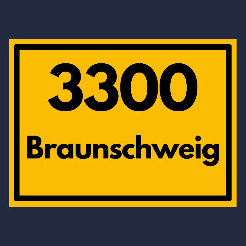 Panneau de la ville - puis ancien code postal 3300 BRAUNSCHWEIG
